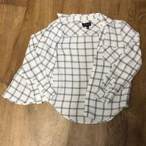 Aeropostale white flannel button down